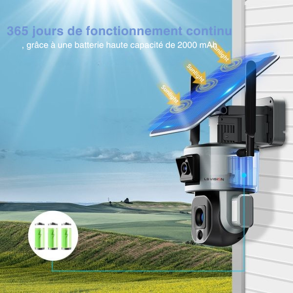 Caméra Solaire 4G PTZ LS VISION 8MP-4K