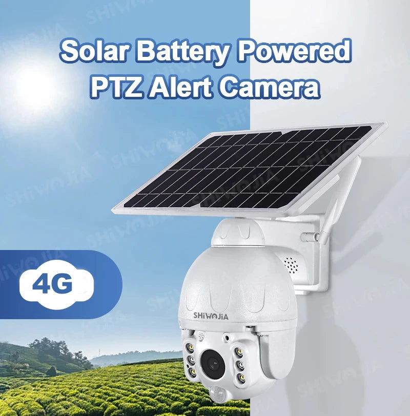 Caméra Solaire SHIWOJIA 5MP PTZ – 12X Zoom