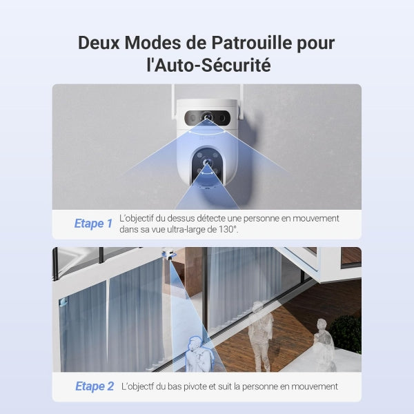 caméra de surveillance extérieure EZVIZ à double Wi-Fi améliorée