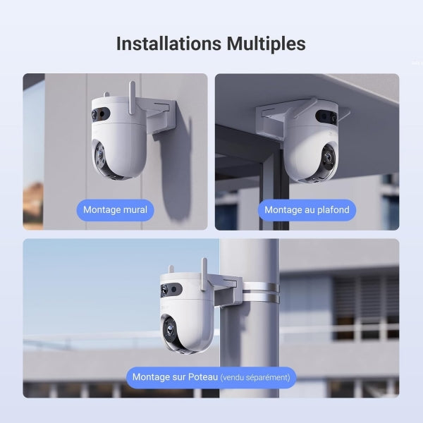 caméra de surveillance extérieure EZVIZ à double Wi-Fi améliorée